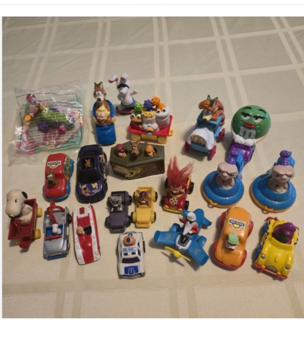 Vintage Fast Food Kids Meal Toys Lot of 20 Movie TV Cartoon Characters 1960-1999